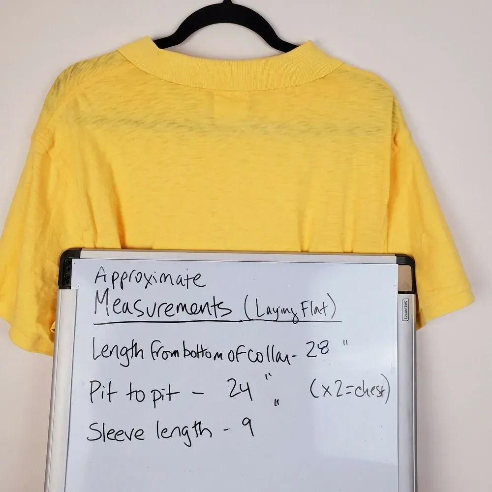 J Crew Men's Solid Yellow Collared Polo Shirt‎ Size XL 100% Cotton